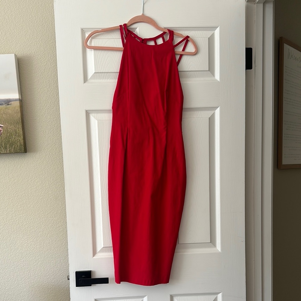 ASOS Elegant Red Sleeveless Dress